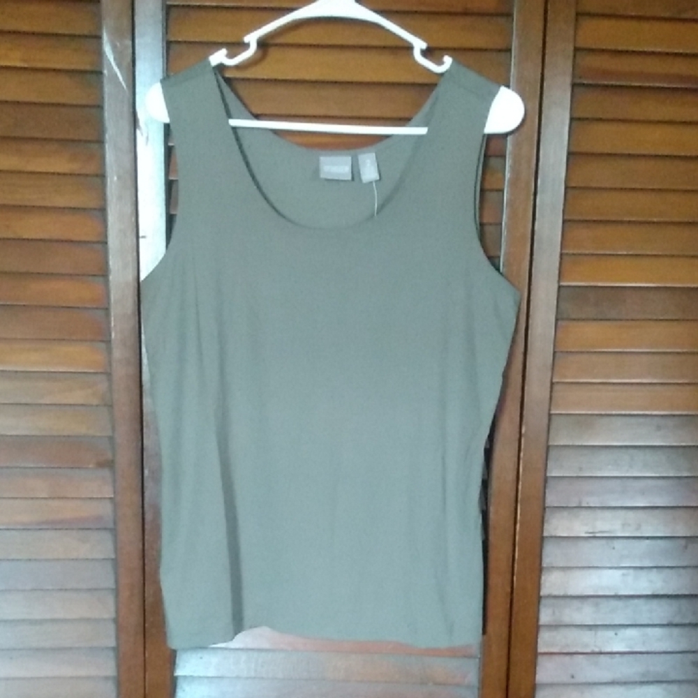 Chico's Khaki Green Tank Top